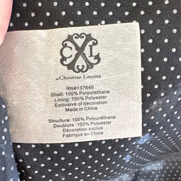 Christian Lacroix Black White Travel Toiletries Case Makeup Bag - Picture 7 of 8